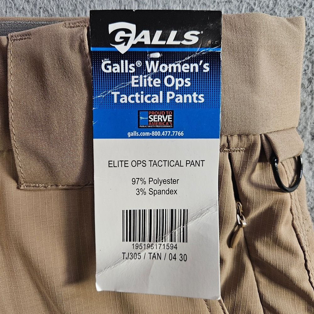 NEW GALLS Elite Ops Tactical Cargo Pants Women‎ Khaki Size 04 Inseam 30